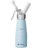 Sahnespender, HENDI, 0,5L, Pastellblau / hellblau + 24 Sahnekapseln (N2O)