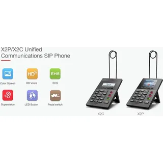 Fanvil X2P IP phone Black 1 lines LCD, Telefon, Schwarz