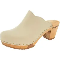 woody Damen Nina Clog, Creme, 41 EU