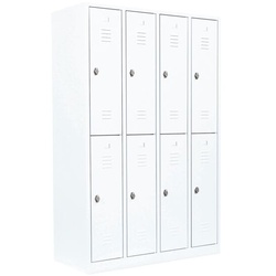 Lüllmann Garderobenschrank - 4 Abteile - 8 Schließfächer