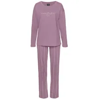 VIVANCE DREAMS Damen Pyjama mauve gestreift Gr.44/46