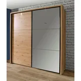 Forte Schwebetürenschrank Trondheim 231,1 x 215,9 x 63,8 cm Schwarz