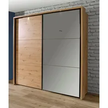 Forte Schwebetürenschrank Trondheim 231,1 x 215,9 x 63,8 cm Schwarz