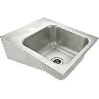 WAS Germany - Handwaschbecken zur Wandmontage, 42 x 32,5 x 16,5 cm, Chromnickelstahl