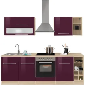 kochstation Küchenzeile KS-Eton 240 cm lila