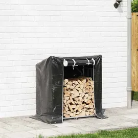 vidaXL Kaminholzregal Verzinkter Stahl 101 x 61 x 110,5 cm Schwarz