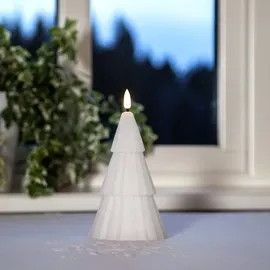 MARELIDA LED Kerze Tannenbaum H: 18 cm weiß