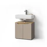 livinity Waschbeckenunterschrank Timavo 60 x 57,5 cm Greige