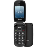 iCreation C20 - Schwarzes Klapphandy mit 2,4" Display, großen Tasten, 2 Direktspeichern, Bluetooth, großem 800mAh Akku, USB-C und Dual SIM