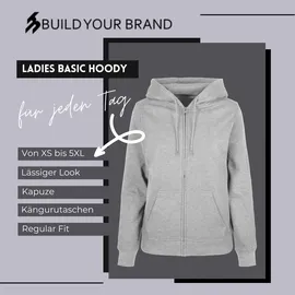 Build Your Brand Basic Zip Hoody Kapuzenpullover, Black M