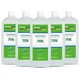 ferdoclean 5 x 1000ml Isopropanol 70% | Lösungsmittel 5L / 5000ml IPA Alkohol Reiniger für Haushalt, Küche, Auto & mehr | Fettentferner Reinigungsmittel