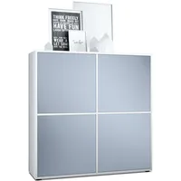 Vladon Highboard, Pastellblau, 104x105.5x35.5 cm, Wohnzimmer, Kommoden & Sideboards,