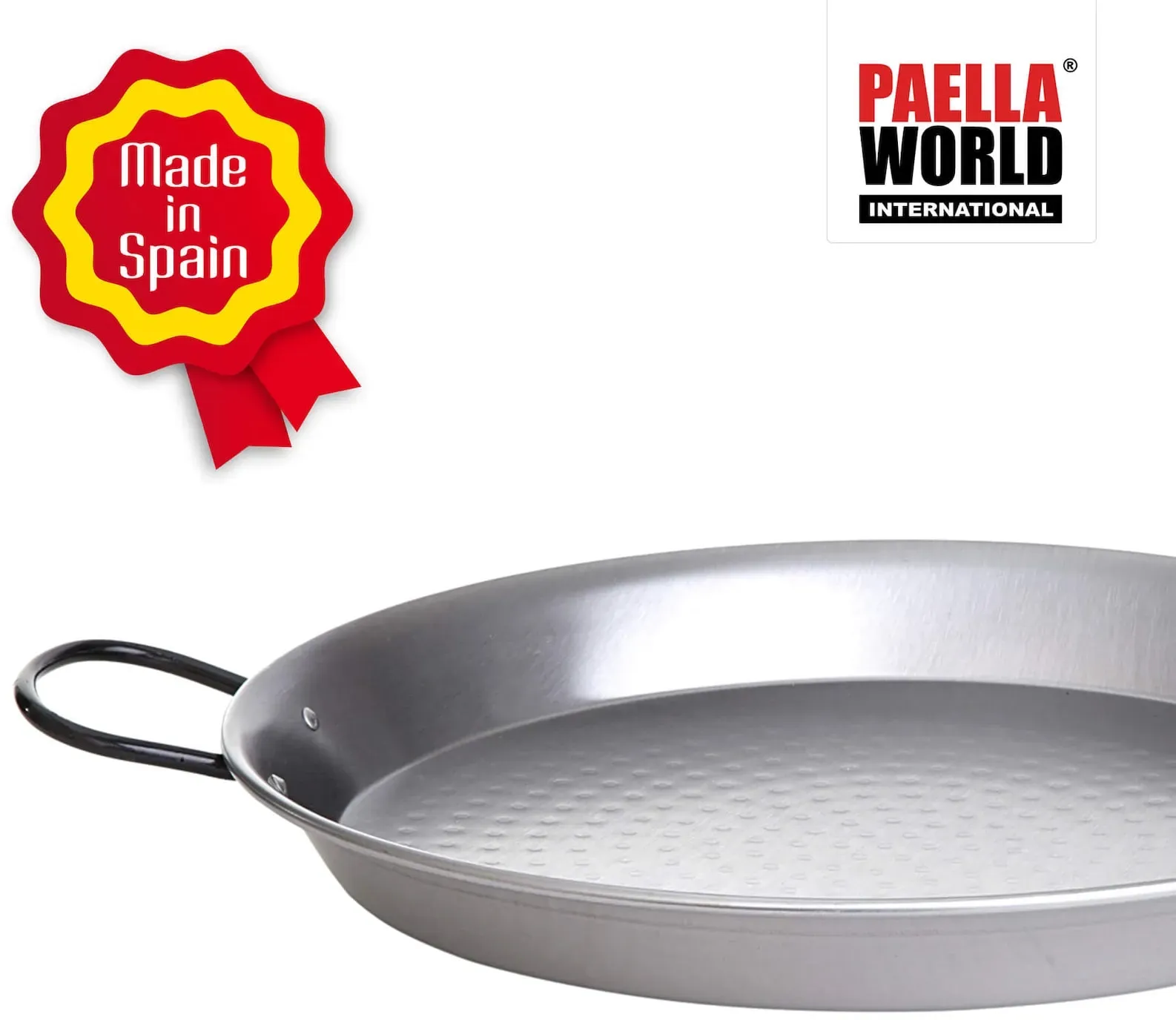 Original spanische Paelle Pfanne Typ 'Valencia' - leicht, Ø 80 cm, polierter Stahl, robust und preiswert: Ideal für Paella, Pfannen-/Reisgerichte