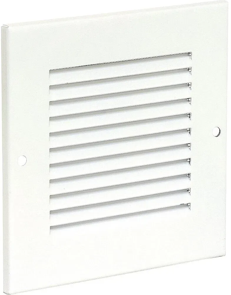 Wetterschutzgitter weiß lackiert H/B: 238 x 238 mm Metall m.Insektenschutz u.Bef.