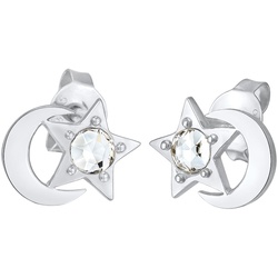 Elli Kids Halbmond Stern Kristall 925 Silber Damen 