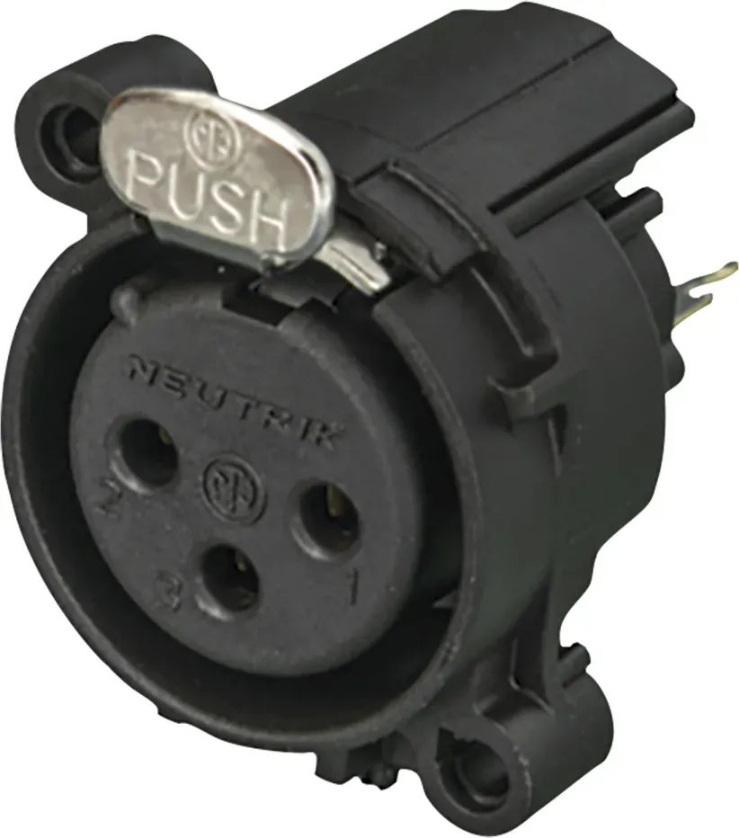 Neutrik XLR 3-pin Receptacle - female Horizontale Leiterplattenmontage