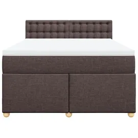 vidaXL Boxspringbett 140 x 200 cm Dunkelbraun