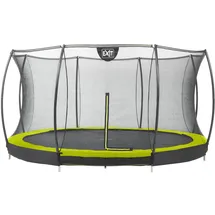 EXIT TOYS Silhouette Bodentrampolin 427 cm inkl. Sicherheitsnetz grün