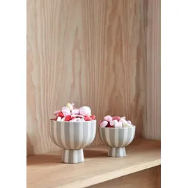 OYOY LIVING Rührschüsseln L12,6xW12,6xH10 grau - Toppu Schale 12,6 cm, beige