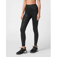 Plein Sport Damen, Tight LEOPARD, schwarz L