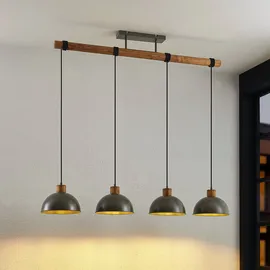 LINDBY Durbis 4-flg. 116 cm Holz grau