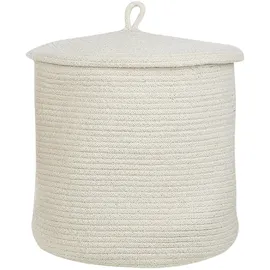 Beliani Aufbewahrungskorb 2er Set 33 x 33 x 33 cm Weiß