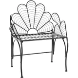 Beliani Gartenstuhl Schwarz 49x71x91