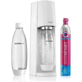 Sodastream Terra white + PET-Flasche 1 l + Zylinder