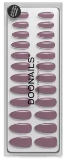 DOONAILS Soft Gel Press Ons Silent Night Mauve Medium Almond - Silent Night Mauve