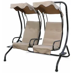 Grasekamp Hollywoodschaukel Duett 2 sitzig Relaxen  Spass Beige