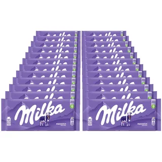 Milka Tafelschokolade Alpenmilch 100 g, 24er Pack