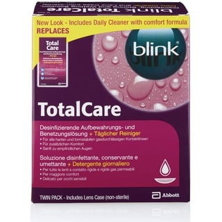 Abbott Blink Total Care Aufbewahrungslösung 2 x 120 ml + Reiniger Lösung 4 x 15 ml Twin Pack