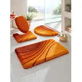 Badematte HAGEMANN Gr. 8, terra, vanille, gemustert, WC-Vorleger rechteckig WC-Deckelbezug (47cm x 50cm), 1 Stk., Badematten, Badematte