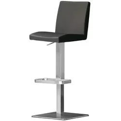 Barhocker Leder  ¦ schwarz ¦ Maße (cm): B: 40 H: 85 T: 52.0
