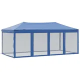 vidaXL Faltpavillon inkl. Seitenwänden 5,72 x 2,92 m blau