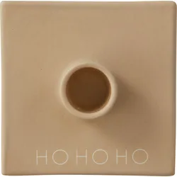 Xmas Ho Ho Ho Klassischer Kerzenhalter beige