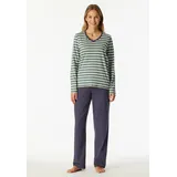 SCHIESSER Schlafanzug Pyjama Blau L