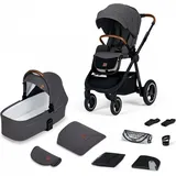 Kinderkraft multifunctional stroller EVERYDAY 2in1 dark grey black frame - Dunkelgrau