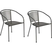 Merxx Delos Stapelsessel 54 x 61 x 72 cm grau 2 St.