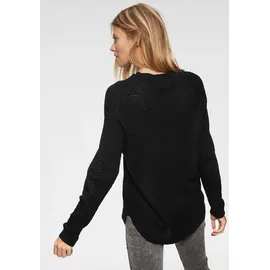 Aniston CASUAL Rundhalspullover Schwarz 36