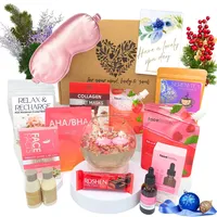 DELUXE COSY SPA SET, Verwöhnender Korb, Spa-Geschenkset für Frauen, Verwöhnbox für Frauen, Geschenke für Frauen, Selbstpflegeset für Frauen, Geburtstagskorb