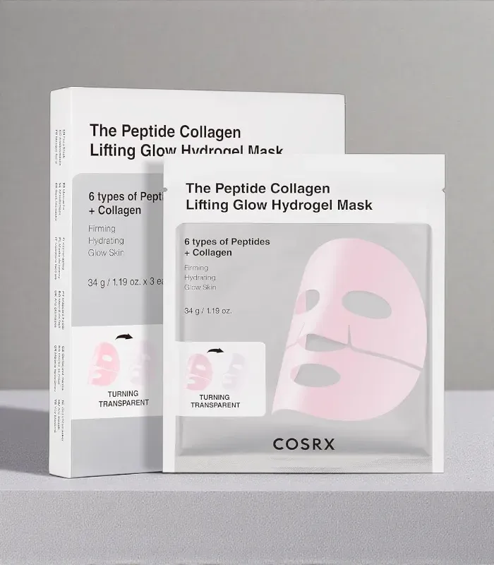 COSRX Peptide Collagen Glow Hydrogel Mask – pflegende Gesichtsmaske 1ks/34g