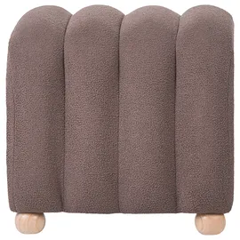 Beliani Pouf Idyllwild Bouclé 49 x 46 x 38 cm Braun