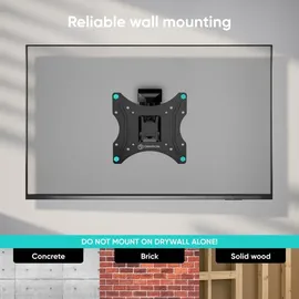 ONKRON TV Wandhalterung 17-43", bis 35 kg, schwenkbar, neigbar, ausziehbar, max 200x200, VESA, Schwarz NP24
