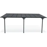cazeboo Terrassenüberdachung Carport Kleo 550l300 Aluminium Grau