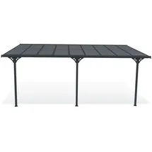 cazeboo Terrassenüberdachung Carport Kleo 550l300 Aluminium Grau