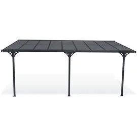 cazeboo Terrassenüberdachung Carport Kleo 550l300 Aluminium Grau