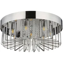 GLOBO Globo, Deckenleuchte Kirina, (DH 60x27 cm, - chrom klar Metall Ø60cm 67343 (E14)