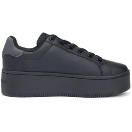 Tommy Hilfiger Tommy Jeans Damen Flatform Sneaker Essential Low Top, Schwarz (Black), 38