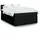 vidaXL Boxspringbett mit Matratze Schwarz 140x200 cm Stoff